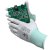 White GL61 ESD gloves with PU-coated fingertips, polyester with antistatic knit, soft and precise