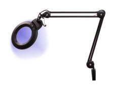 ESD lampa typ 3400 UV s lupou, UV LED světlem a držákem na stůl ESD lampa typ 3400 UV s lupou, UV LED světlem a držákem na stůl