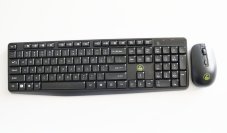 Černá ESD bezdrátová klávesnice a myš s USB přijímačem, antistatická sada s dosahem 10 m
