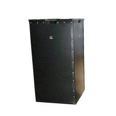 Černý 100l odpadkový koš z plastkartonu pro suchý odpad, rozměry 380x380x700 mm