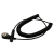 C3GS spirálový ESD kabel – 1,8 m, 3 mm DK na GSGS, černý
