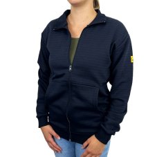 ESD Mikina unisex TM.MODRÁ se zipem a kapsami