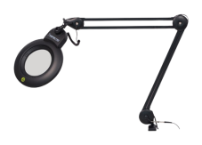 ESD stolní lupa s osvětlením typ 2400 s LED, černým designem a stolní svorkou