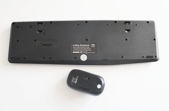 Černá ESD bezdrátová klávesnice a myš s USB přijímačem, antistatická sada s dosahem 10 m