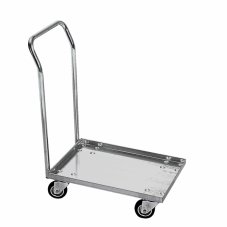 Stříbrný ESD přepravní vozík 615 x 410 mm s držákem pro eurokontejner a otočnými kolečky