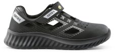 ARSO 701 S1 ESD black safety sandals with steel toe and perforated upper