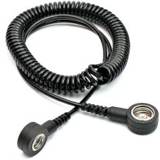 C710 ESD spirálový kabel – 7 mm na 10 mm DK, černý, 2,4 m