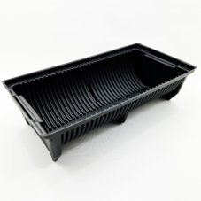 Černý ESD stojan na SMD kotouče do 180 mm, kapacita 33 ks, rozměr 410 x 200 x 110 mm