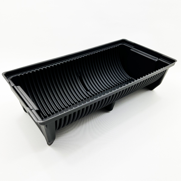 Černý ESD stojan na SMD kotouče do 180 mm, kapacita 33 ks, rozměr 410 x 200 x 110 mm