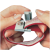 3M2204 textile ESD wrist strap in bordeaux with dual conductor connector for EPA workstations