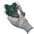 Graue ESD-Handschuhe GL60 mit weißer PU-Beschichtung an den Fingerspitzen, kompatibel mit Touchscreens