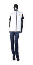 ESD prošívaná vesta, bílá, XS-5XL