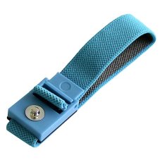 F03A – Antistatic wrist strap - with 3 mm snap, blue textile