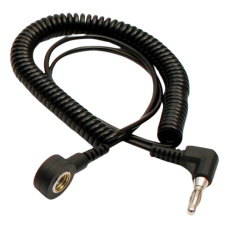 C790 spirálový ESD kabel – 2,4 m, 7 mm DK na 90° banánek, černý C790 spirálový ESD kabel – 2,4 m, 7 mm DK na 90° banánek, černý