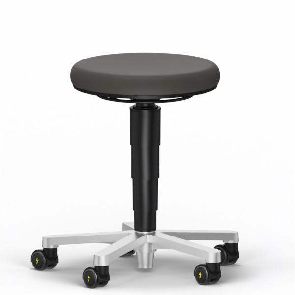 ESD Stolička BIMOS 2 s kolečky, výška sedáku 45:65 cm - Varianta: Duotech ESD - černá